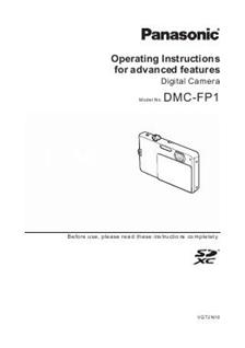 Panasonic Lumix FP1 manual. Camera Instructions.